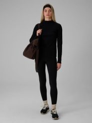 4F Legginsy dzianinowe damskie - czarne M. Czarne legginsy damskie 4f, m, bez wzorów, z bawełny. Za 129.99 zł.