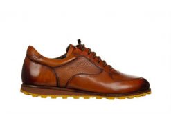 Półbuty Brooman A230-G56-SW2 Tan 104248, Brązowy, Skóra naturalna - 43. Brązowe półbuty na co dzień męskie Brooman, z gumy, bez zapięcia. W wyprzedaży za 404.10 zł.