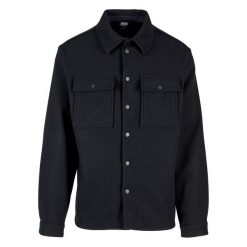 Overshirt Urban Classics Plain. Czarne koszule męskie Urban Classics, m, bez wzorów, bez kołnierzyka, bez ramiączek. Za 267.50 zł.