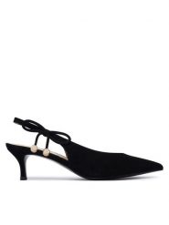 Furla Czółenka Poppy Slingback YM24FPO C10000 CN O6000 Czarny. Czarne czółenka damskie Furla, bez wzorów, ze skóry, bez obcasa, bez zapięcia. Za 969.99 zł.