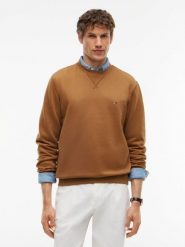 Tommy Hilfiger Bluza Mężczyźni Materiał dresowy brązowy, XXL. Brązowe bluzy męskie Tommy Hilfiger, m, bez wzorów, z dresówki, bez kaptura. Za 409.95 zł.