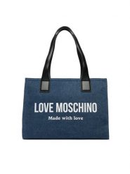 LOVE MOSCHINO Torebka JC4056PP1OLG170A Niebieski. Niebieskie torebki do ręki damskie Love Moschino, bez wzorów, z materiału, bez dodatków. Za 642.99 zł.