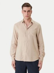 Guess Koszula F6GH06 WG3L0 Beżowy Regular Fit. Brązowe koszule męskie Guess, l, z aplikacjami, z wiskozy, bez kołnierzyka, bez ramiączek. Za 369.99 zł.