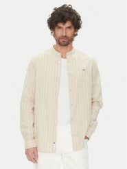 Tommy Jeans Koszula DM0DM20893 Beżowy Regular Fit. Brązowe koszule męskie Tommy Jeans, m, bez wzorów, z bawełny, bez kołnierzyka, bez ramiączek. Za 219.99 zł.