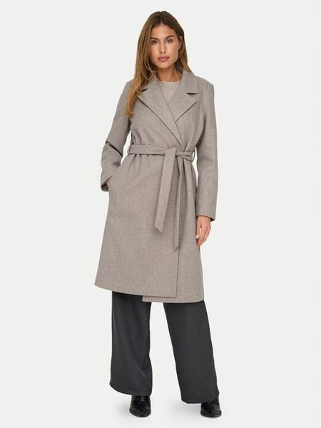 ONLY Płaszcz przejściowy Alvilda 15314362 Beżowy Regular Fit. Brązowe płaszcze damskie Only, m, bez wzorów, z syntetyku, bez kaptura. Za 209.99 zł.