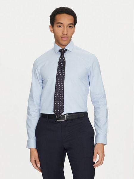 BOSS Krawat 50532389 Granatowy. Niebieskie krawaty i muchy Boss, bez wzorów, z jedwabiu. Za 199.99 zł.