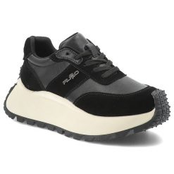 Czarne Modne Sneakersy Filippo Stylowe Obuwie Na Platformie. Czarne półbuty damskie Filippo, bez wzorów, ze skóry, eleganckie, bez obcasa, na platformie, bez zapięcia. Za 239.00 zł.