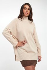 Sweter damski z wełny dziewiczej Eccelso MARELLA MONOCHROME. Swetry damskie Marella, l, bez wzorów, z wełny, bez kołnierzyka, bez ramiączek, bez kaptura. Za 1,139.00 zł.