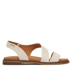 Sandały Pikolinos. Białe sandały damskie Pikolinos, bez wzorów, bez obcasa, na płaskiej podeszwie, bez zapięcia. Za 489.99 zł.