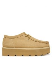 Clarks Półbuty Meare Walla. 26183785 Beżowy. Brązowe półbuty damskie Clarks, bez wzorów, ze skóry, bez obcasa, na płaskiej podeszwie, bez zapięcia. Za 479.99 zł.
