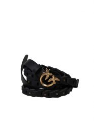 Pinko Pasek "Love Double Belt H2" | 1H2114 Y7SP | Kobieta | Czarny. Czarne paski damskie Pinko, bez wzorów, ze skóry, klasyczne. W wyprzedaży za 379.00 zł.