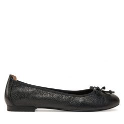 Baleriny Caprice. Czarne baleriny damskie Caprice, bez wzorów, bez obcasa. Za 269.99 zł.
