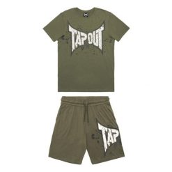 Zestaw koszulka i spodenki Tapout Dunlab. Białe buty sportowe męskie TAPOUT, z dresówki, bez zapięcia, na fitness i siłownię. Za 258.50 zł.