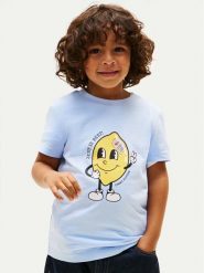 Tommy Hilfiger T-Shirt KB0KB10274 Niebieski jasny Regular Fit. Niebieskie t-shirty dla chłopców Tommy Hilfiger, bez wzorów, z bawełny, bez ramiączek. Za 109.99 zł.