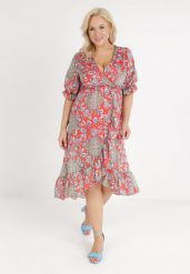 Czerwona Sukienka Darorgon. Czerwone sukienki damskie Born2be, na lato, l, z aplikacjami, boho, bez kołnierzyka, bez ramiączek, midi, kopertowe. Za 29.99 zł.