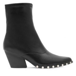 Botki Jenny Fairy. Czarne botki damskie Jenny Fairy, bez obcasa, na słupku, bez zapięcia. Za 199.99 zł.