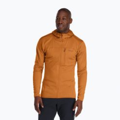 Bluza trekkingowa męska Rab Ascendor Hoody. Brązowe bluzy męskie RAB, na wiosnę, m, bez wzorów, z elastanu, bez kaptura. Za 299.99 zł.