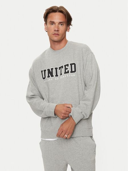 United Colors Of Benetton Bluza 342ZU1094 Szary Regular Fit. Szare bluzy męskie United Colors Of Benetton, m, bez wzorów, z bawełny, bez kaptura. Za 119.99 zł.