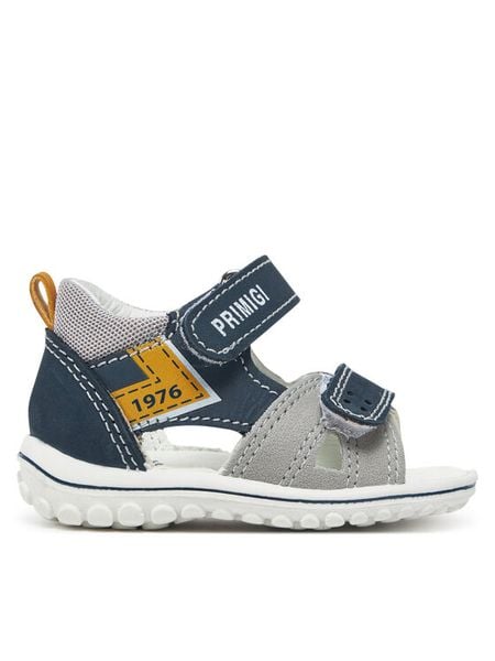 Primigi Sandały 7865000 Szary. Szare sandały chłopięce Primigi, z nubiku, bez zapięcia. Za 149.99 zł.