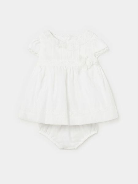 Mayoral Sukienka elegancka 1821 Biały Regular Fit. Białe sukienki dla dziewczynek Mayoral, bez wzorów, z syntetyku, eleganckie, bez ramiączek. Za 169.99 zł.