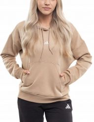 Bluza damska adidas Essentials Small Logo Feel Cozy Hoodie. Brązowe bluzy sportowe damskie Adidas, uniwersalny, bez wzorów, z bawełny, z kapturem, na golfa. Za 171.99 zł.