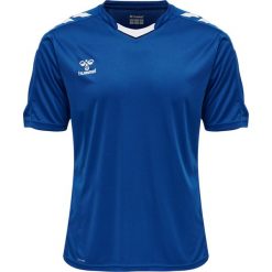 Koszulka piłkarska z krótkim rękawem męska Hummel Core XK Poly Jersey S/S. Czarne koszulki sportowe męskie Hummel, m, bez wzorów, z jersey, bez kołnierzyka, bez ramiączek, do piłki nożnej. Za 116.50 zł.