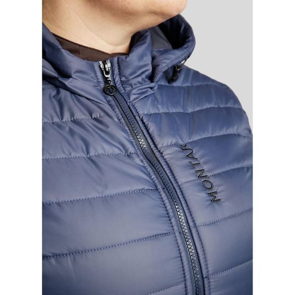 Damska kurtka puchowa Montar Kate. Niebieskie kurtki damskie MONTAR, xl, bez wzorów, z puchu, bez kaptura. Za 606.00 zł.