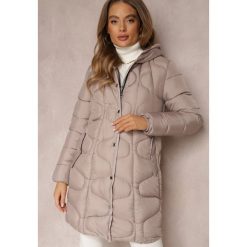 Beżowa Kurtka Pikowana z Kapturem Tuula. Brązowe kurtki damskie Renee, l, z aplikacjami, z kapturem. Za 189.99 zł.