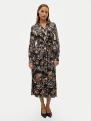 Vero Moda Sukienka koszulowa Thora 10320742 Czarny Regular Fit. Czarne sukienki damskie Vero Moda, m, bez wzorów, z syntetyku, bez kołnierzyka, bez ramiączek, koszulowe. Za 149.99 zł.
