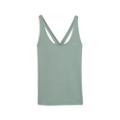 Damska luźna koszulka bez rękawów MOVE CLOUDSPUN PUMA Green Moon. Zielone koszulki sportowe damskie Puma, m, bez wzorów, bez kołnierzyka, bez ramiączek. W wyprzedaży za 99.00 zł.