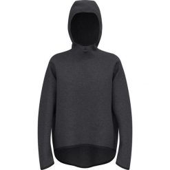 Bluza damska Odlo Mid layer hoody Active 365 knit. Czarne bluzy sportowe damskie Odlo, m, bez wzorów, z bawełny, z kapturem, do biegania. Za 549.99 zł.