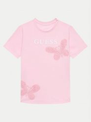 Guess T-Shirt J4GI20 K8HM4 Różowy Regular Fit. Czerwone t-shirty i topy dla dziewczynek Guess, z aplikacjami, z bawełny, bez ramiączek. Za 79.99 zł.