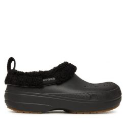 Klapki Crocs. Czarne klapki damskie Crocs, bez wzorów, bez obcasa. Za 249.99 zł.