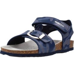 Sandały GEOX B SANDAL CHALKI BOY Niebieski. Niebieskie sandały męskie Geox, z syntetyku, bez zapięcia. Za 100.99 zł.