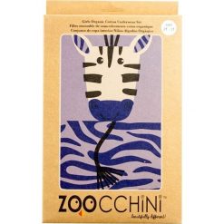 Bielizna Dziewczęca Zebra (5 - 6 lat). Brązowa bielizna dla dziewczynek Zoocchini, z motywem zwierzęcym. Za 27.32 zł.