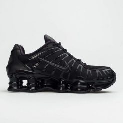 Buty Nike Shox TL damskie czarne metaliczne. Czarne obuwie sportowe damskie Nike, bez wzorów, z syntetyku, do biegania. Za 739.00 zł.
