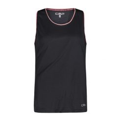 Damska koszulka bez rękawów z poliestru CMP Unlimitech. Szare koszulki sportowe damskie CMP, bez wzorów, bez kołnierzyka, bez ramiączek, trekkingowe. Za 152.95 zł.