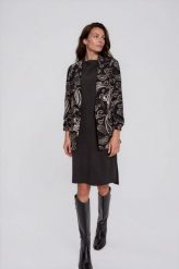 Marynarka ze wzorem paisley czarna. Czarne żakiety damskie MOODO, l, bez wzorów, z elastanu. Za 189.99 zł.