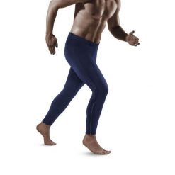 Długie spodnie sportowe do biegania CEP zimowe męskie. Niebieskie legginsy sportowe męskie CEP, m, bez wzorów, długie, do biegania. Za 299.00 zł.