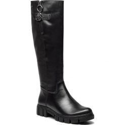 Oficerki TAMARIS - 1-25600-21 Black 001. Czarne kozaki damskie Tamaris, z materiału. Za 459.90 zł.