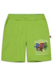 Spodenki Chłopięce LEGO Ninjago Pino300 Limonkowe. Zielone szorty dla chłopców LEGO, bez wzorów, z dresówki, wakacyjne. Za 79.99 zł.