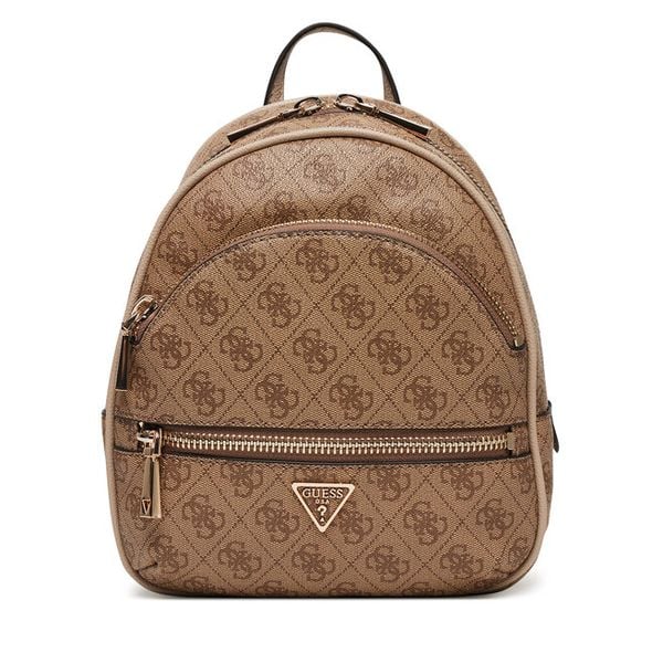Plecak Guess. Brązowe plecaki damskie Guess, z aplikacjami. Za 597.99 zł.