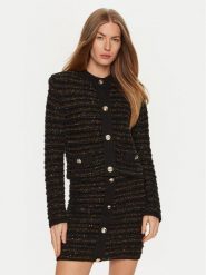 Simona Corsellini Marynarka A24CPGIO02 Czarny Regular Fit. Czarne żakiety damskie SIMONA CORSELLINI, bez wzorów, z syntetyku. Za 689.99 zł.