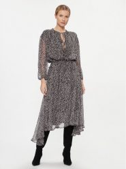 Pepe Jeans Sukienka codzienna Alicia PL953436 Czarny Regular Fit. Czarne sukienki damskie Pepe Jeans, na co dzień, l, bez wzorów, z jeansu, bez kołnierzyka, bez ramiączek, proste. Za 379.99 zł.