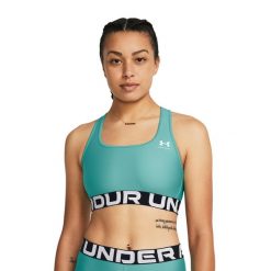 Biustonosz fitness Under Armour HG Authentics Mid Branded. Niebieskie obuwie sportowe damskie Under Armour, bez wzorów, na fitness i siłownię. Za 119.99 zł.