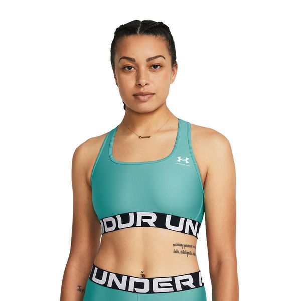 Biustonosz fitness Under Armour HG Authentics Mid Branded. Niebieskie obuwie sportowe damskie Under Armour, bez wzorów, na fitness i siłownię. Za 129.99 zł.
