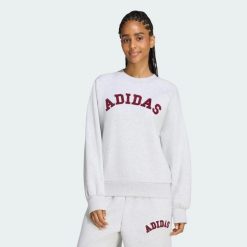 Damska bluza adidas 3-Stripes Crew. Białe bluzy sportowe damskie Adidas, xs, bez wzorów, z bawełny, bez kaptura. Za 259.00 zł.