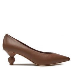 Czółenka Weekend Max Mara. Brązowe czółenka damskie Weekend Max Mara, bez wzorów, bez obcasa, bez zapięcia. Za 1,649.00 zł.