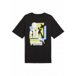 Męska koszulka sportowa Graphics Summer PUMA Black. Czarne buty sportowe męskie Puma, z gumy, bez zapięcia, na fitness i siłownię. W wyprzedaży za 79.00 zł.