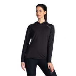 Bluza fitness damska Kilpi AILEEN-W. Czarne bluzy damskie Kilpi, s, bez wzorów, z materiału, z kapturem. Za 163.85 zł.
